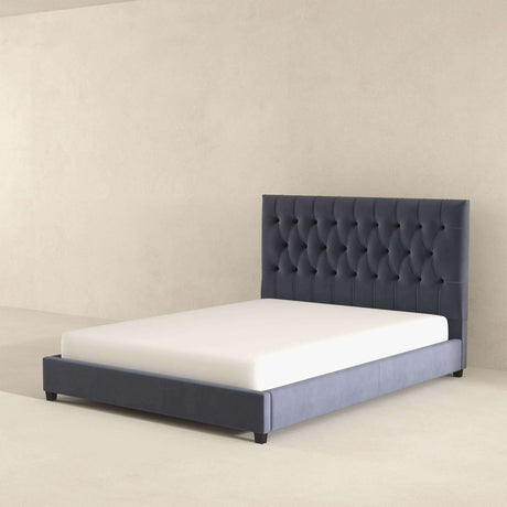 Donald - Mid-Century Modern Upholstered Platform Bed - view 6