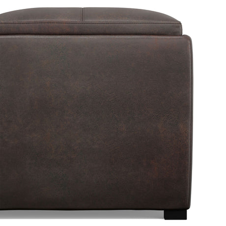 Avalon - Upholstered Square Coffee Table Storage Ottoman - view 7