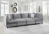 Simona - Velvet Modular Sectional Sofa by Lilola Home | Bel Furniture