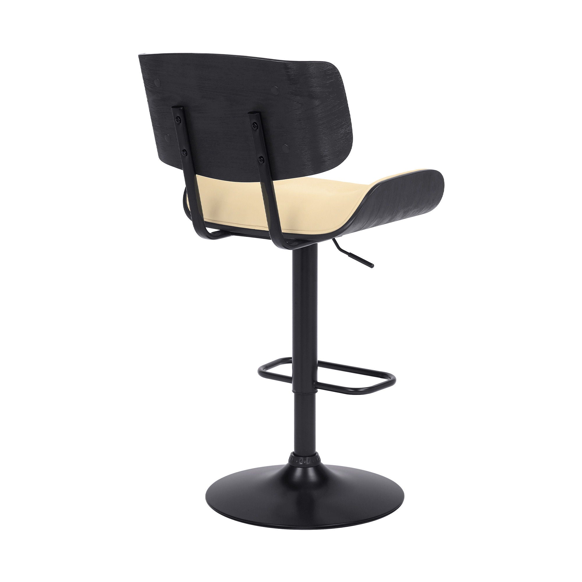 46" Swivel Adjustable Height Bar Chair - Cream / Black