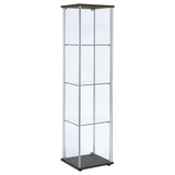 Bellatrix - 4-Shelf Clear Glass Curio Cabinet by CoasterEveryday | Bel Furniture