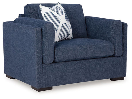 Evansley - Chair And A Half Blue by Benchcraft® | Bel Furniture