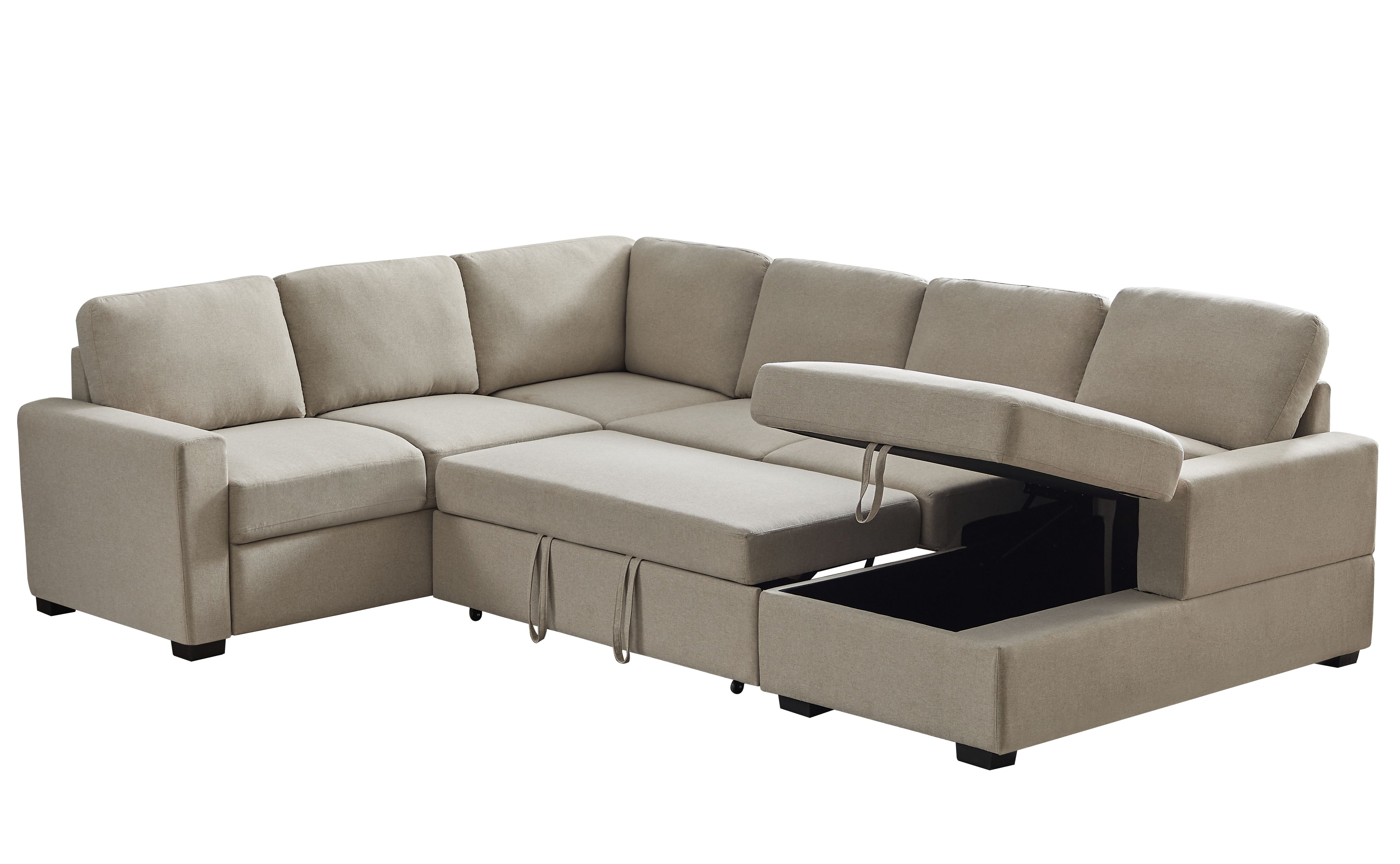 Ketterman - 4 Piece Upholstered Sleeper Sectional