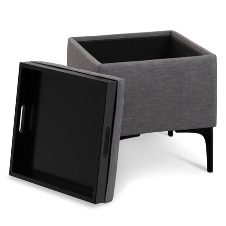 Natasha - Multifunctional Storage Ottoman With Tray - view 10