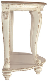 Realyn - White / Brown - Sofa Table by Signature Design by Ashley® | Bel Furniture