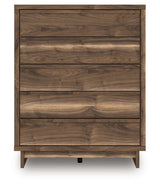Chirason - Brown - Five Drawer Wide Chest by Signature Design by Ashley® | Bel Furniture