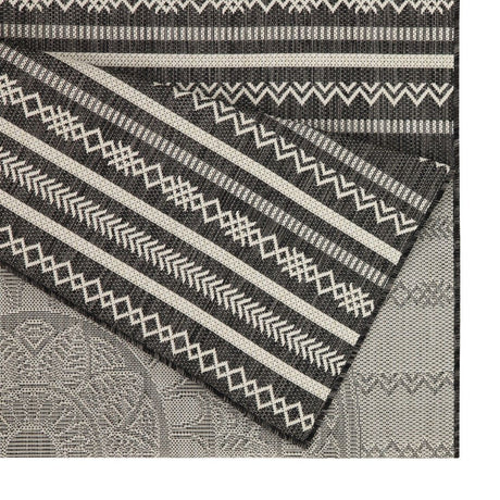 Sunshine - 5'3" X 7'3" Indoor, Outdoor Area Rug - Anthracite - Polypropylene - view 3