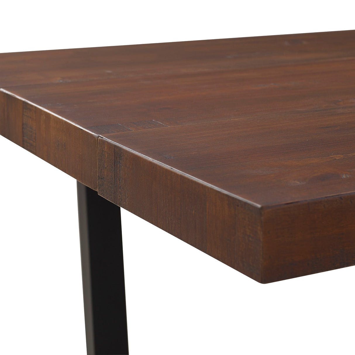 Modern Distressed Solid Wood And Metal Open Frame Dining Table by Walker Edison | Bel Furniture