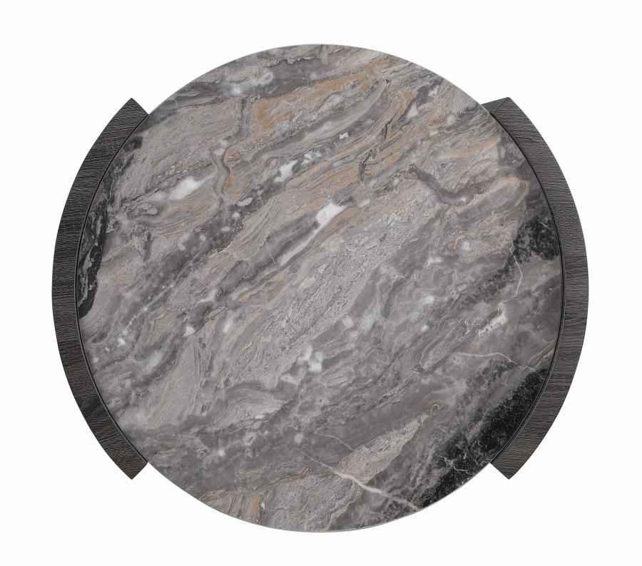 Gladstone - Round Faux Marble Top Table by Coaster Fine Furniture | Bel Furniture