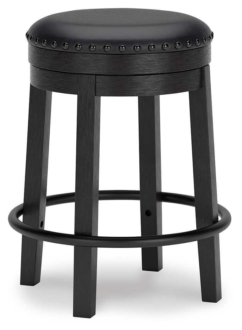 Valebeck - Upholstered Swivel Stool Black by Signature Design by Ashley® | Bel Furniture