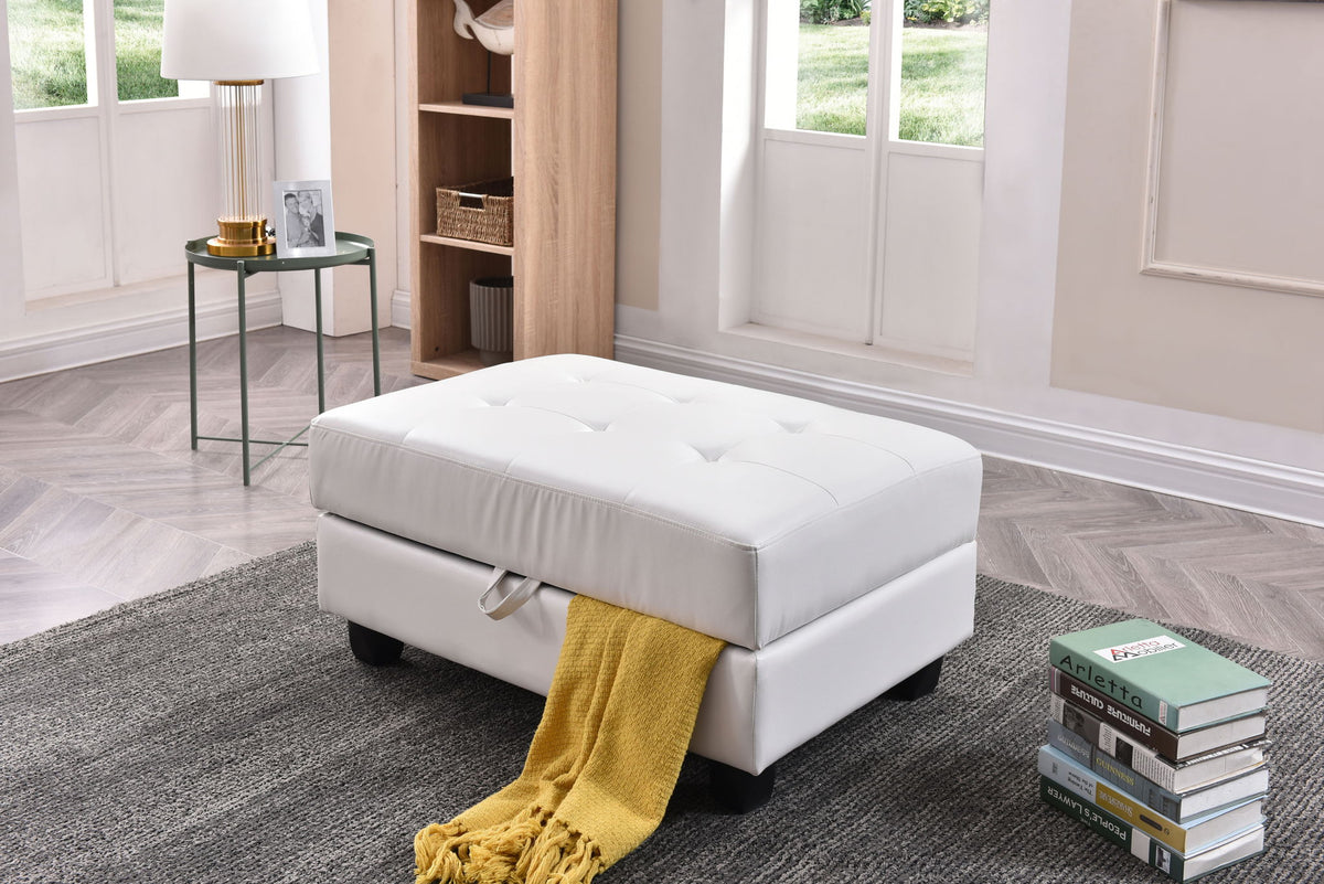 Stylish Storage Contemporary Ottoman - view 2