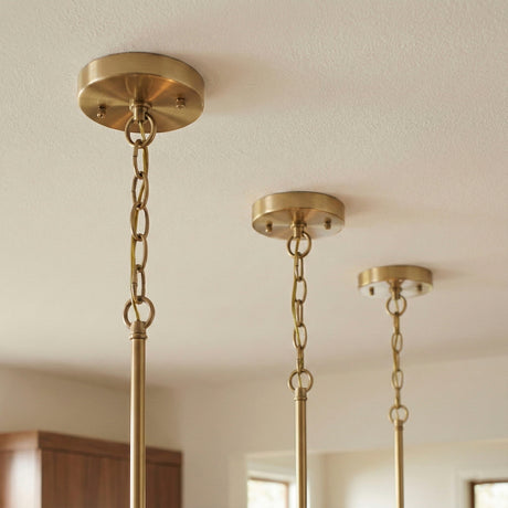 Vista - Single Pendant Chain Hanging Light - Clear / Gold - view 3