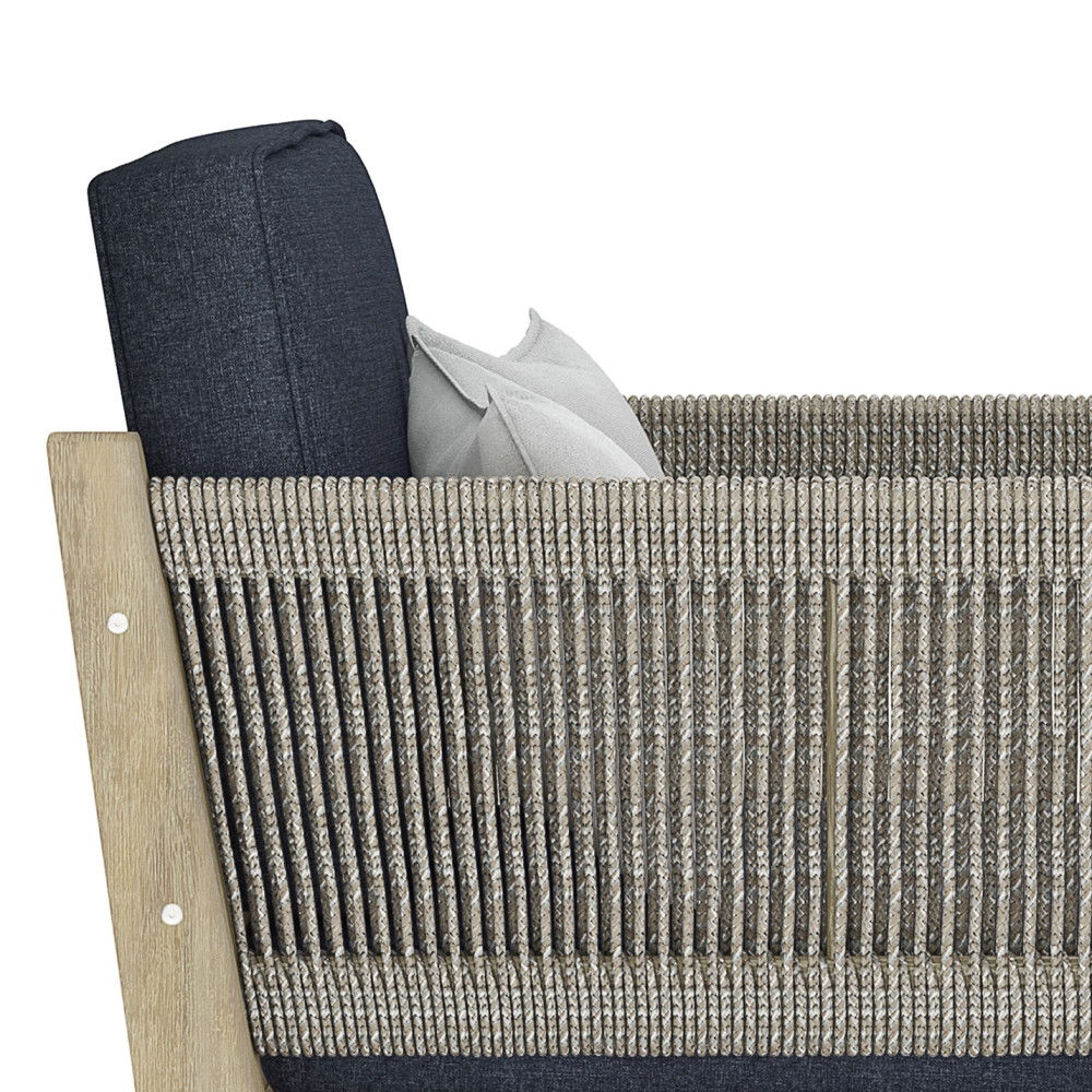 Cayman - Outdoor Conversation Chair - Slate Gray by Simpli-Home | Bel Furniture