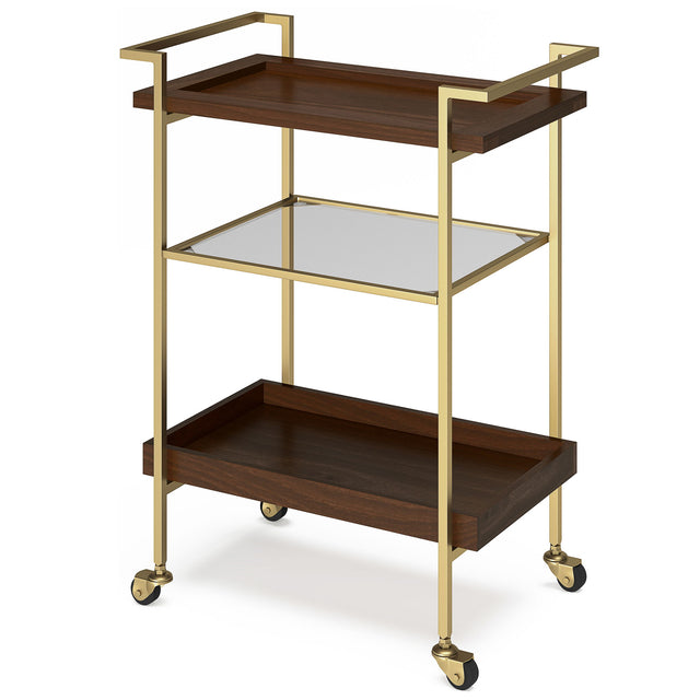 Jace - Bar Cart - Cognac by Simpli-Home | Bel Furniture