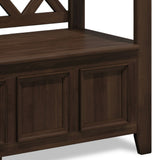 Amherst - Entryway Storage Bench - Natural Aged Brown by Simpli-Home | Bel Furniture