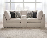 Kellway - Sectional Beige 3 Pc. Sectional with Console Storage by Signature Design by Ashley® | Bel Furniture