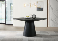 Jasper - Wide Contemporary Round Dining Table by Lilola Home | Bel Furniture