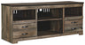 Trinell - TV Stand Dark Brown 64''W x 20''D x 27''H by Signature Design by Ashley® | Bel Furniture