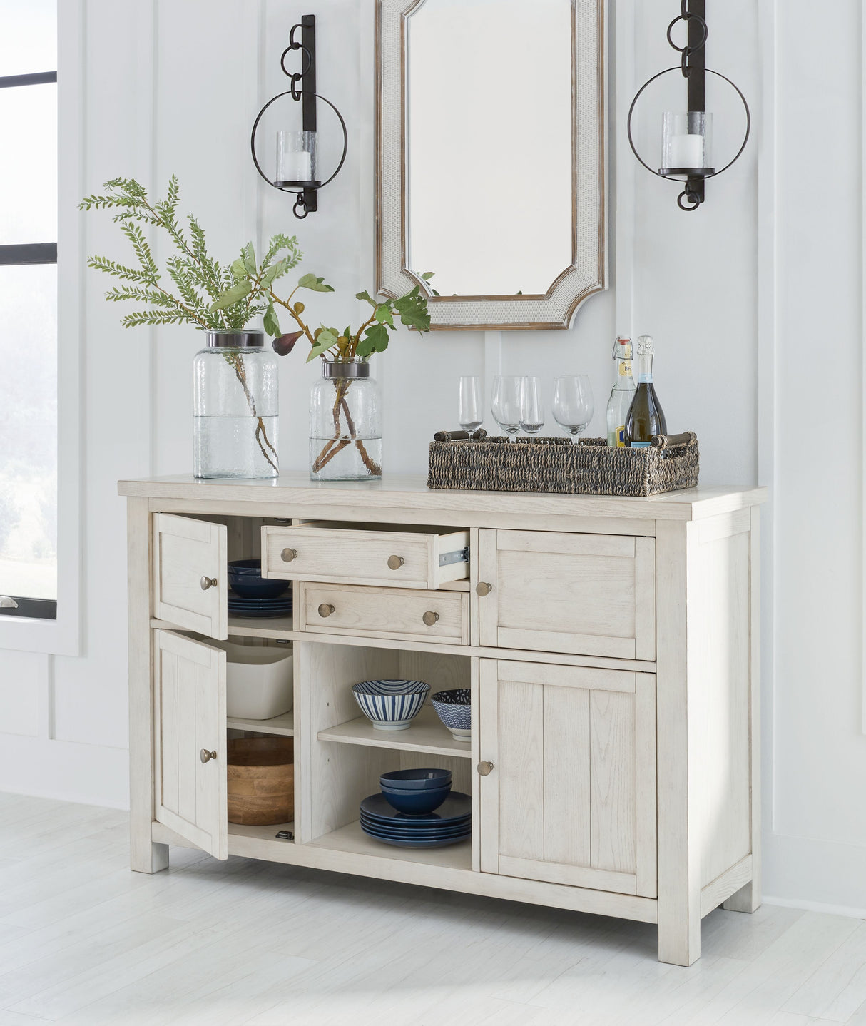 Robbinsdale - Antique White - Dining Room Server by Signature Design by Ashley® | Bel Furniture
