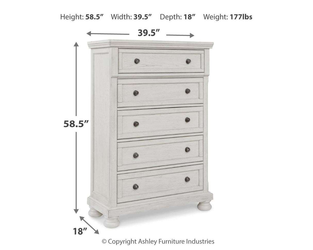 Robbinsdale - Five Drawer Chest - Antique White