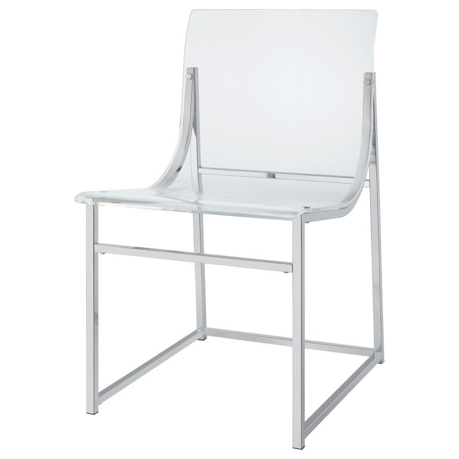 Adino - Acrylic Dining Side Chair (Set of 2) - Chrome