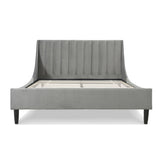 Aspen - Vertical Tufted Modern Headboard Platform Bed Set by Jennifer Taylor Home | Bel Furniture