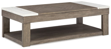 Loyaska - Grayish Brown / White - Lift Top Cocktail Table by Signature Design by Ashley® | Bel Furniture