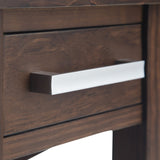 Kitchener - Narrow Side Table - Warm Walnut Brown by Simpli-Home | Bel Furniture