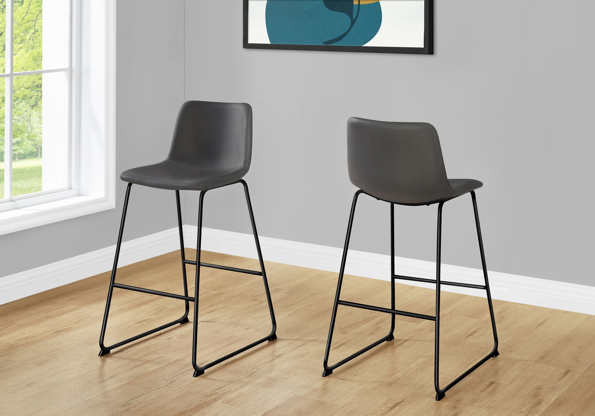 Office Chair, Bar Height, Standing, Computer Desk, Work, Leather Look, Contemporary, Modern