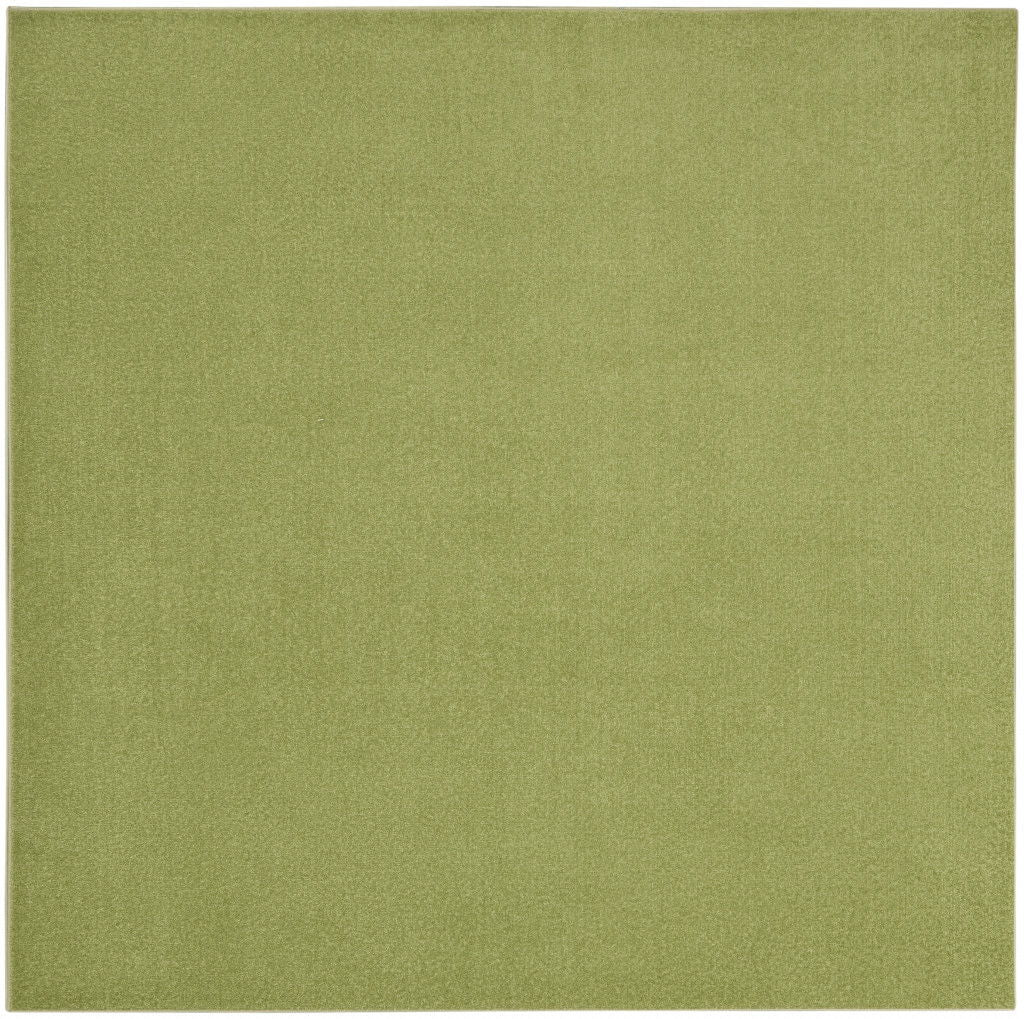 7' X 7' Square Non Skid Indoor / Outdoor Area Rug - Green