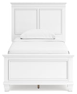 Fortman - Twin Panel Bed - White