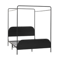 Modern Canopy Bed Frame Black Queen by Walker Edison | Bel Furniture