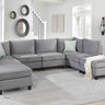 Simona - Velvet Modular Sectional Sofa by Lilola Home | Bel Furniture