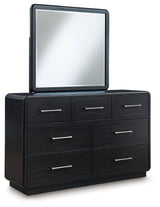 Rowanbeck - Black - Dresser And Mirror by Signature Design by Ashley® | Bel Furniture