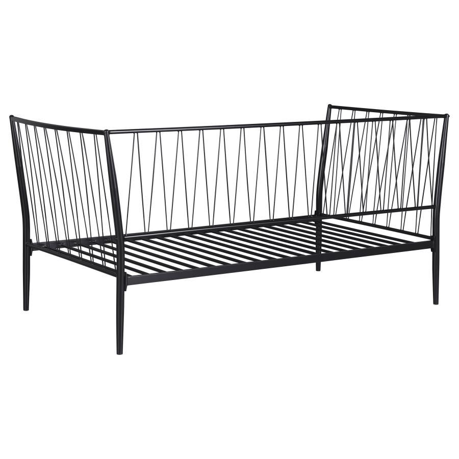 Richland - Metal Twin Daybed Bed Frame - Matte Black