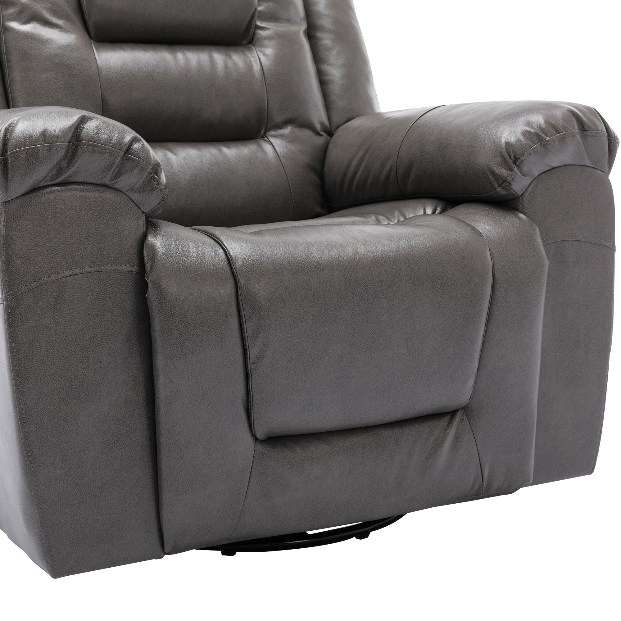 360° Swivel And Rocking Home Theater Recliner Manual Recliner Chair With Wide Armrest For Living Room