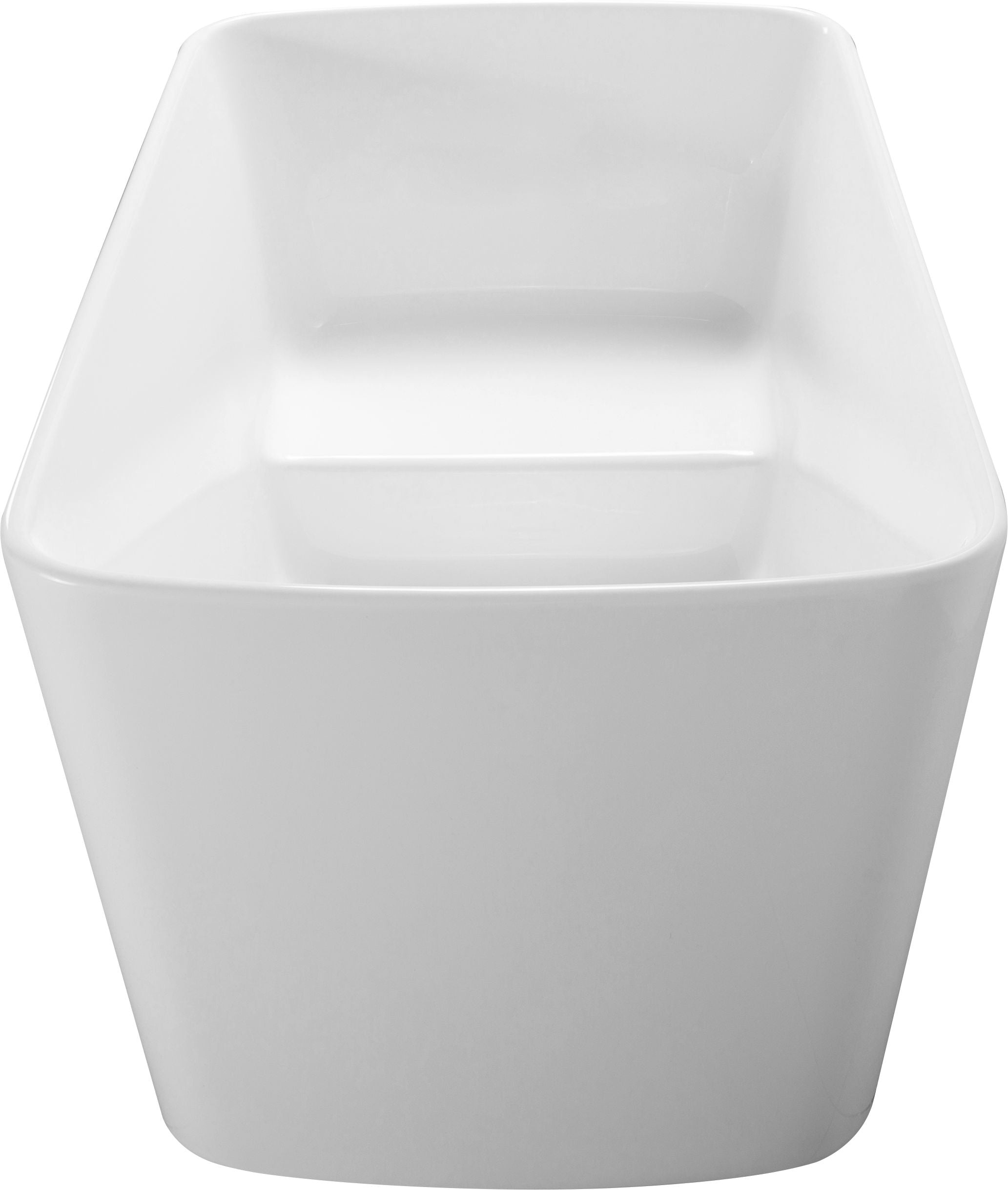 49'' Acrylic Freestanding Soaking Bathtub, Square-Shape Japanese Soaking Hot Tub, Sit-In Design With Chrome Overflow And Drain For Express Delivery 23Amazing-49 (W1920P179228) - Glossy White