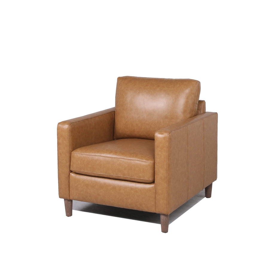 Modern & Contemporary Leather Chair - Camel