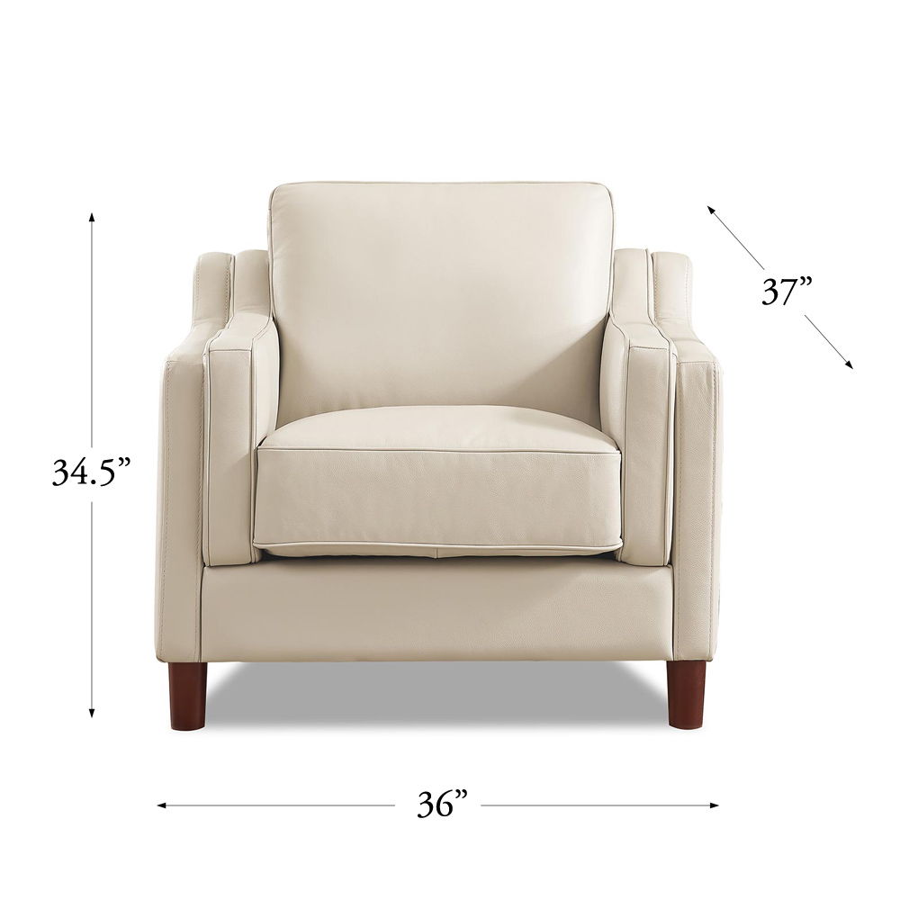 Bella - Top Grain Leather Chair by Hydeline Furniture | Bel Furniture