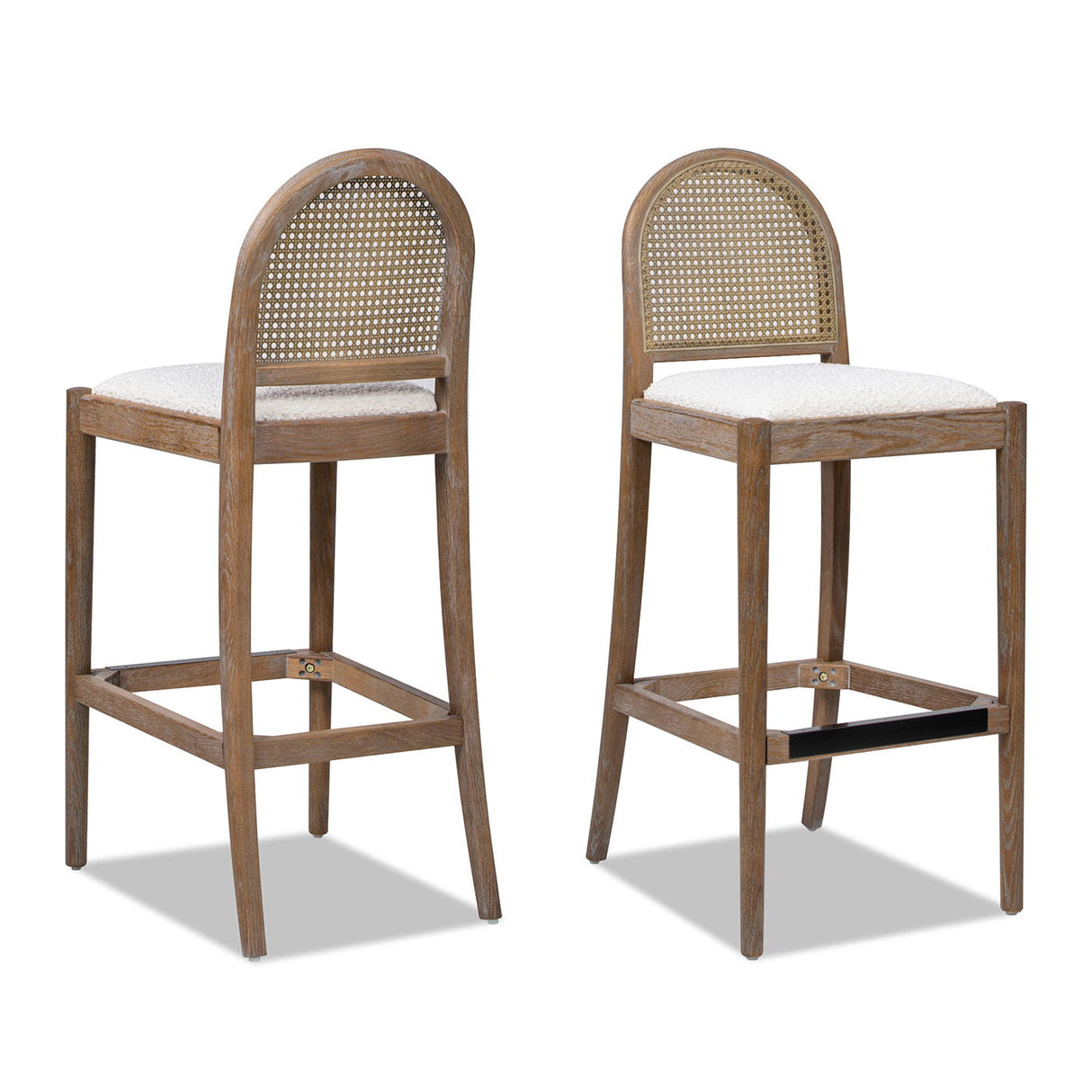 Panama - Curved Back Cane Bar Stool (Set of 2) by Jennifer Taylor Home | Bel Furniture