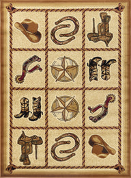 Tribes - GC_YLS4010 Southwest Area Rug Beige by Icona Home Decor | Bel Furniture