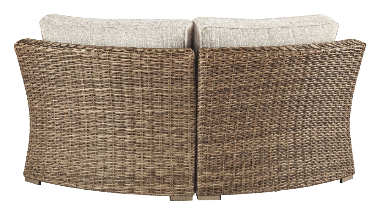 Beachcroft - Beige - Curved Corner Chair w/Cushion by Signature Design by Ashley® | Bel Furniture