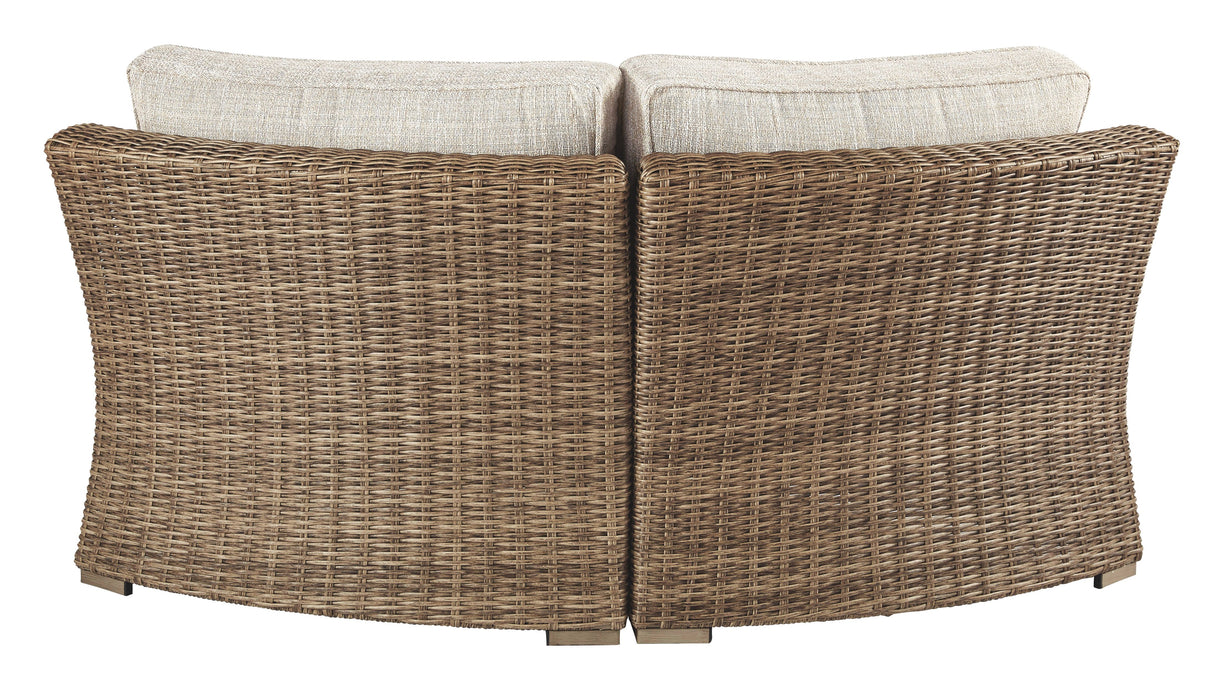 Beachcroft - Beige - Curved Corner Chair w/Cushion by Signature Design by Ashley® | Bel Furniture