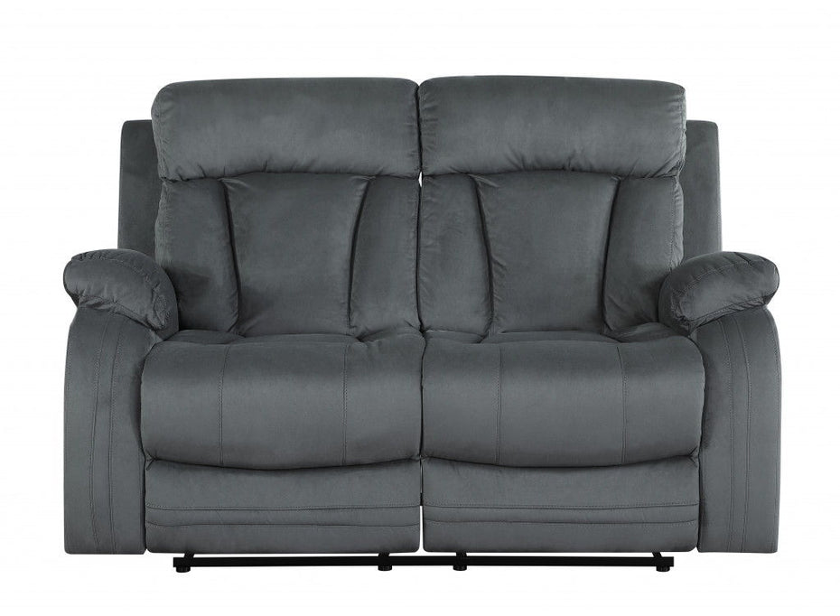 Modern Fabric Loveseat - Gray