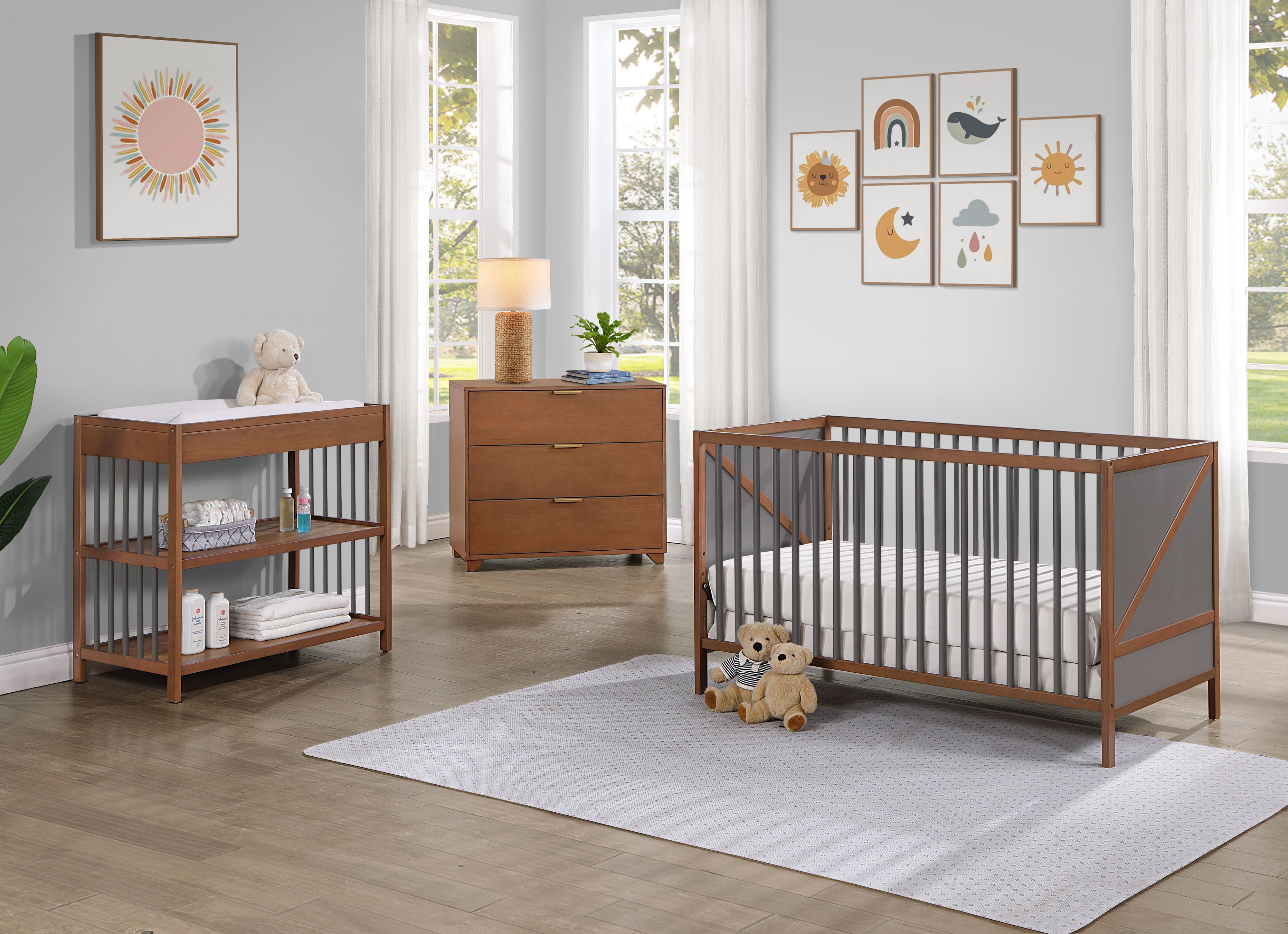 Pixie Zen - 3-in-1 Crib - Walnut