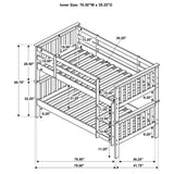 Chapman - Wood Twin Over Twin Bunk Bed With Mattress - White