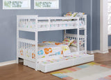 Chapman - Wood Twin Over Twin Bunk Bed With Mattress - White