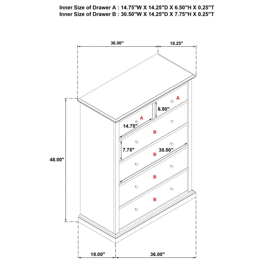 Sumerlin - 6-Drawer Bedroom Chest Of Drawers