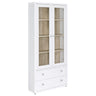 Hawthorne - 4-Shelf Glass Door Tall Cabinet With Drawers White by Coaster Fine Furniture | Bel Furniture