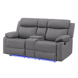 Blanche - Console Reclining Loveseat With LED Lights